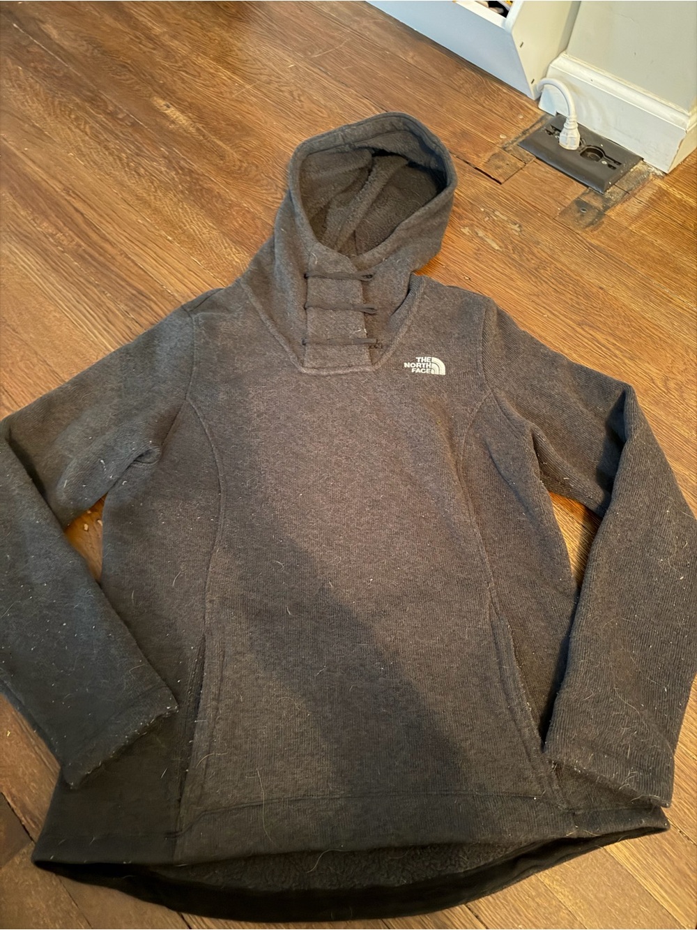 The North Face Charcoal Hooded Fleece Pullover